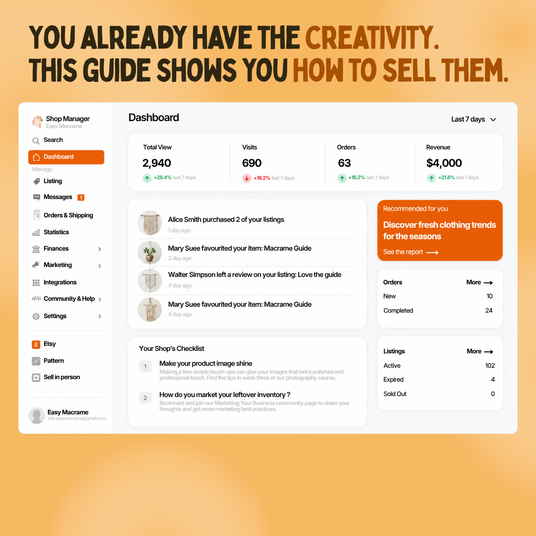 4000$/Month Income Macrame Art Online Business Blueprint