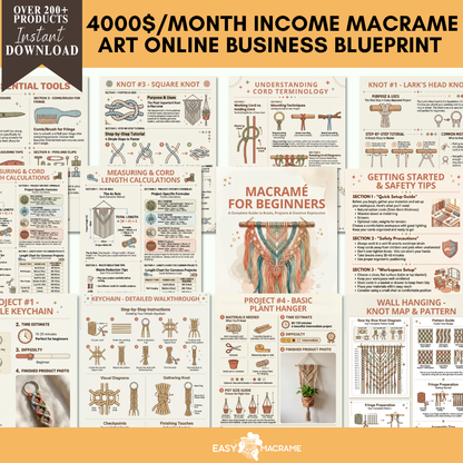 4000$/Month Income Macrame Art Online Business Blueprint